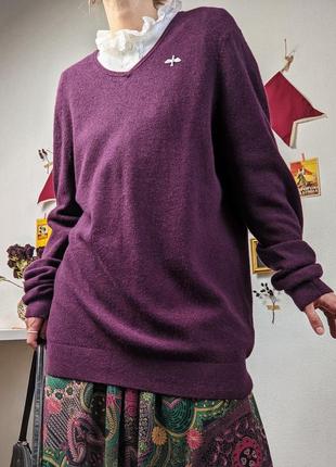 Джемпер кофта шерсть мериноса merino wool винтажная свитер длинный большой9 фото