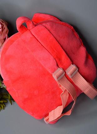 Детский рюкзак с игрушкой мышка, велюровый, плюшевый, на подарок3 фото