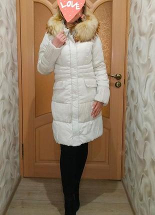 Теплий зимовий пуховик xs/s, 36-38 (40-42) або на дівчинку 11-15 років чорнобурка3 фото