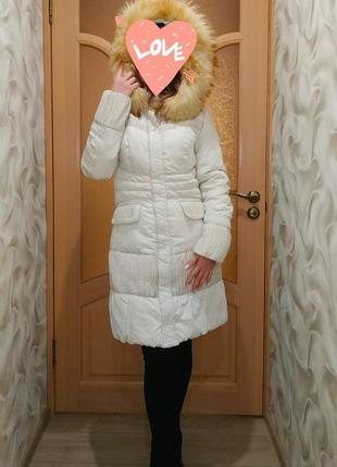 Теплий зимовий пуховик xs/s, 36-38 (40-42) або на дівчинку 11-15 років чорнобурка2 фото