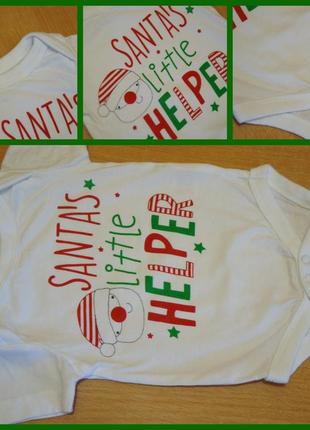 Pep&co новогодний бодик 0-3 мес новогодный бодик4 фото