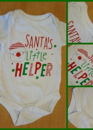 Pep&co новогодний бодик 0-3 мес новогодный бодик