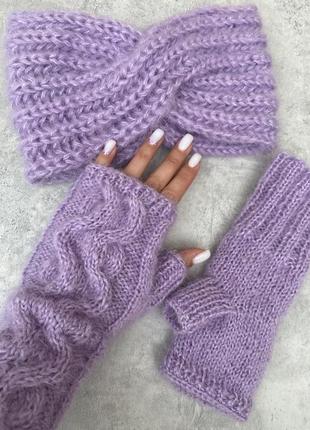 Митенки вязаные рукавички женские ручная работа розпродаж рукавички без пальців