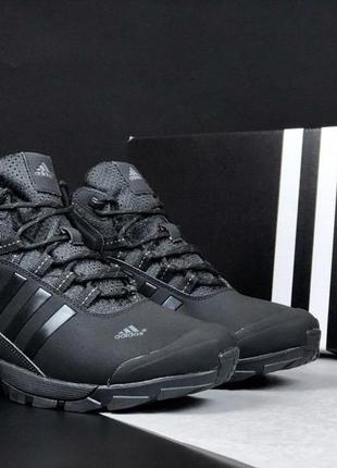 Высокие зимние мужские кроссовки с мехом в стиле adidas climaproof 🆕 зимние ботинки5 фото