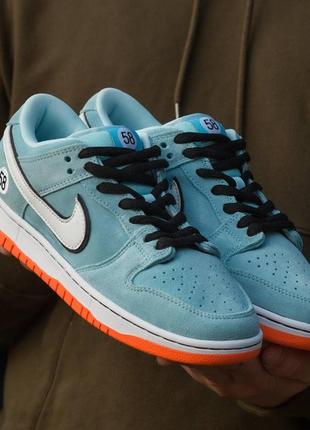 Женские кроссовки nike sb dunk blue orange “club 58” 37-38-39-40-415 фото