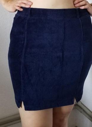 Велюровая юбка мини короткая юбка с разрезами