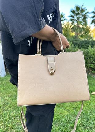 Сумка женская классическая бежевая tsomka 1171