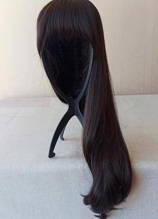 Длинный темный парик, новая, термостойкая, с чуточкой, парик