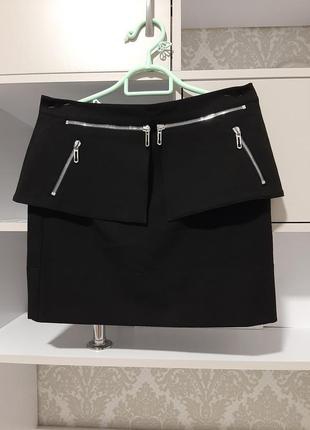 Спідниця жіноча міні з баскою 2