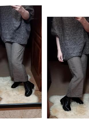 Кюлоты лен h&m брюки льняные укороченные широкие брюки летние10 фото