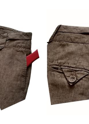Кюлоты лен h&m брюки льняные укороченные широкие брюки летние7 фото