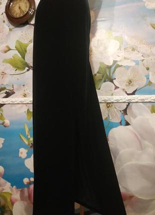 Роскошная бархатная велюровая юбка в пол с  разрезом на боку 16 р8 фото