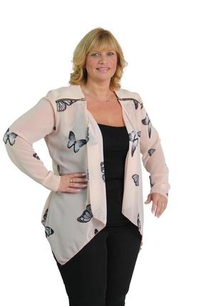 Легкий кардиган з метеликами 62-66р