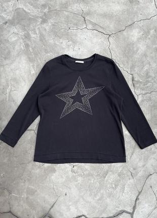 Y2k vintage «public» rhinestoned long sleeve shirt asymmetrical starcore8 фото