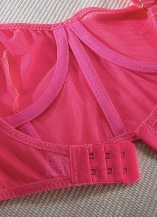 Шикарный ярко розовый комплект нижнего белья5 фото