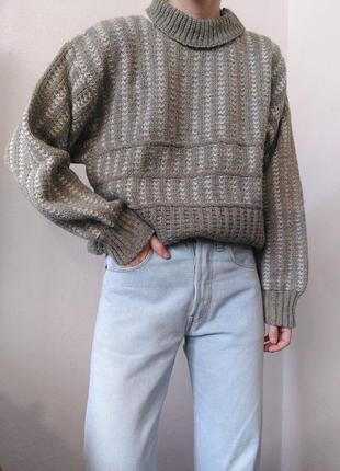 Винтажный свитер шерстяной джемпер винтаж пуловер реглан лонгслив кофта винтаж свитер оверсайз италия4 фото