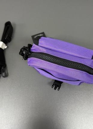 Месенджер dickies сірий/фіолетовий, барсетка дікіс, сумка через плече унісекс4 фото