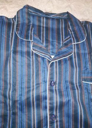 Байковая мужская пижама большая новая 4хl4 фото