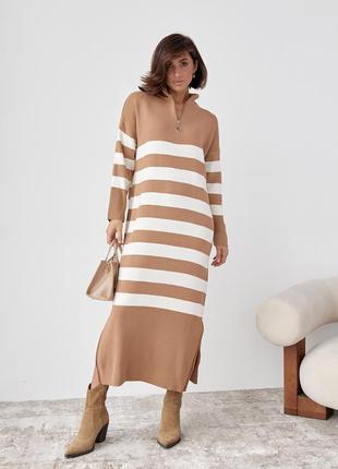 В'язана сукня oversize в смужку артикул: 02328