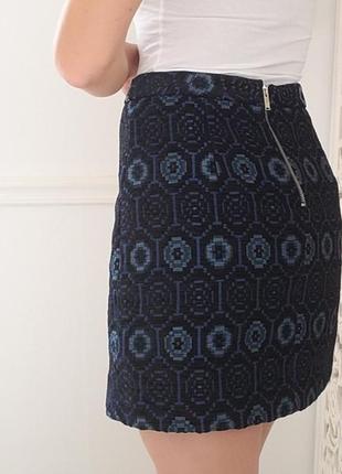 Стильная брендовая юбка мини "zara" в стиле gucci. размер m.5 фото