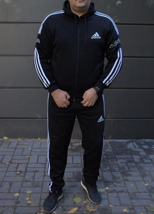 Мужской утепленный спортивный костюм батал с капюшоном4 фото