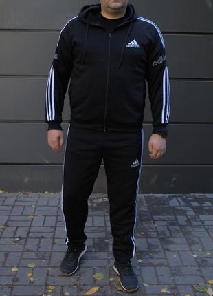 Мужской утепленный спортивный костюм батал с капюшоном1 фото