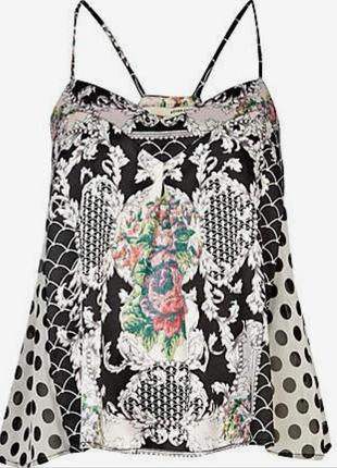 🖤красивая майка атлас шифон s/m топ river island