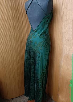 Сукня натуральний шовк комбінація у білизняному стилі з вишивкою тваринний принт2 фото