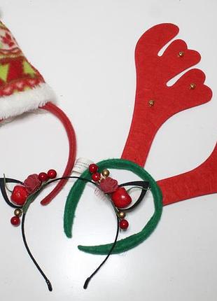 Новогодние обручные украшения шапка деда мороза мыколая