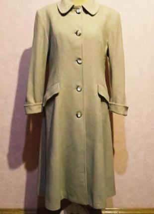 Женское пальто цвета кэмел, 80% шерсти, noya (испания).3 фото