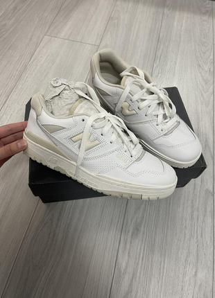 Кроссовки new balance 550 бежевые кожа (40,5 размер) оригинал8 фото