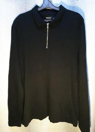 100% коттон мужской натуральный лонгслив, футболка поло