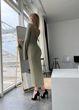 Платье со шнуровкой на спине мустанг