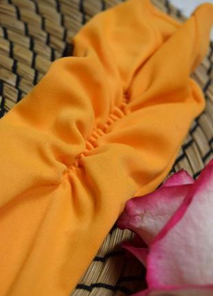 Перчатки перчатки персиковые абрикосовые со стяжкой5 фото