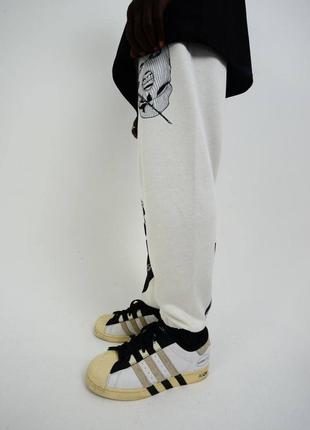 Мужские спортивные штаны / качественные брюки в белом цвете на каждый день4 фото