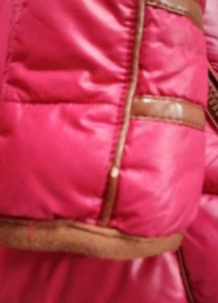 Куртка зимняя пуховик бордовый8 фото