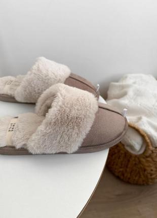 Тапочки ugg домашние меховые замшевые тапочки мягкие для дома4 фото