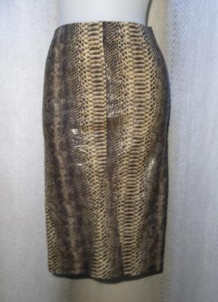 Женская брендовая юбка принт змеи2 фото