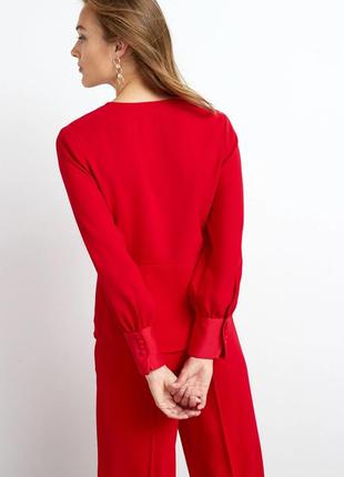Красная блузка next с длинными рукавами, m2 фото