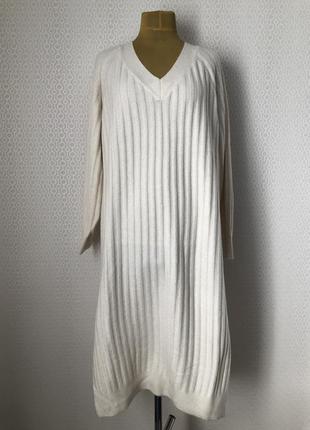 Класне затишне стильне біле плаття оверсайз у рубчик від h&amp;m, розмір м (s-3xl)