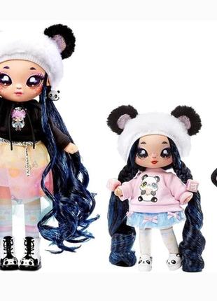 Мега набір na na na surprise family 2 fashion dolls and pet panda2 фото