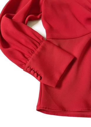 Красная блузка next с длинными рукавами, m7 фото