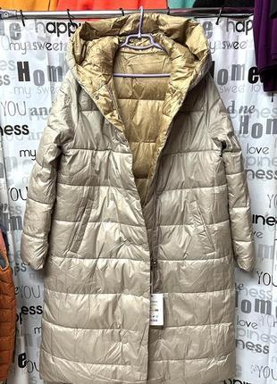 Длинное, пальто, зимнее, двухстороннее, италия 🇮🇹, l- 5xl