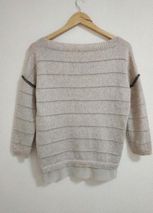 Вязаный свитер из шерсти, полиамид marella9 фото