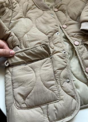 Куртка курточка стьобана дитяча плащик пальто тренч на дівчинку дитячий куртка2 фото