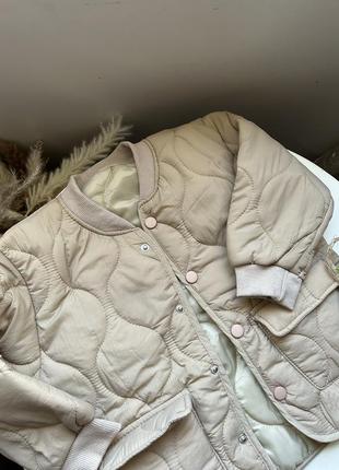 Куртка курточка стьобана дитяча плащик пальто тренч на дівчинку дитячий куртка4 фото