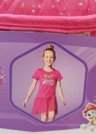 Красивое розовое платье щенячий патруль 134/140с пышной юбкой
