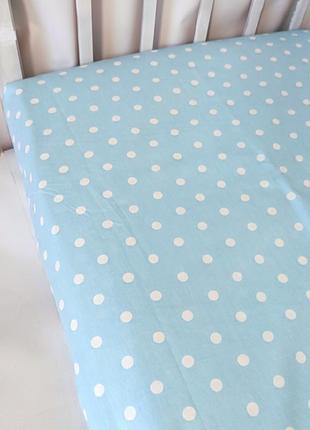 Простирадло дитяче в ліжечко на матрас в ліжко від народження бавоняне сатин