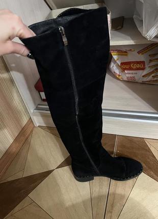 Замшевые сапоги