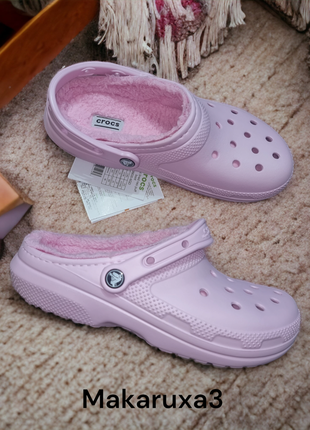 Сабо на хутрі crocs lined w6 w8 w9